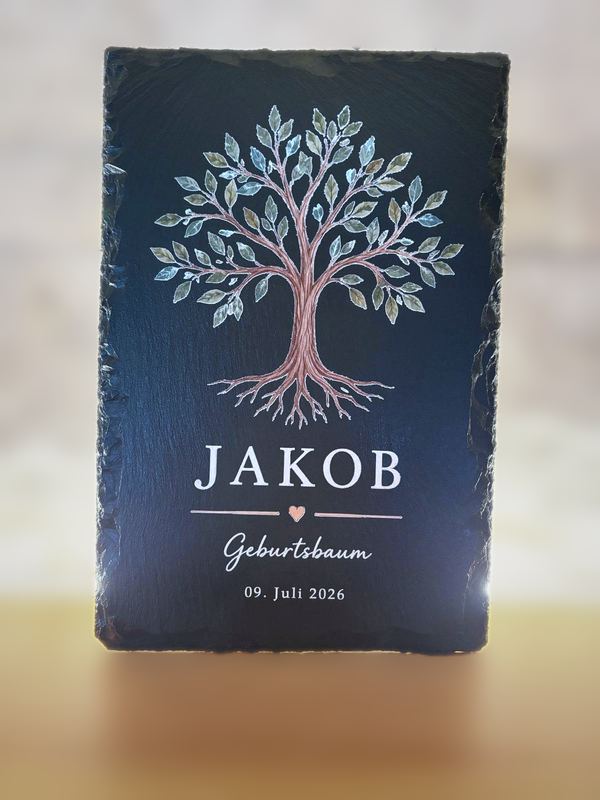 Geburtsbaum auf Schiefer